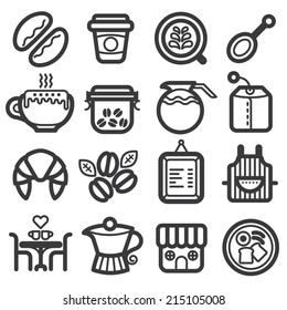 Coffee Icon Vector Black