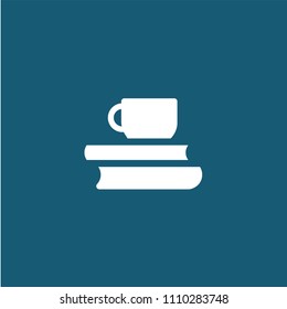 Coffee icon vector, book symbol. 