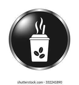 coffee icon - vector button