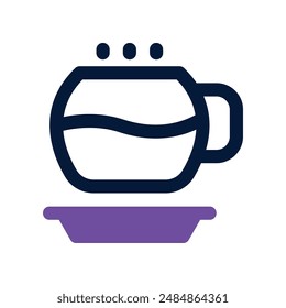 Kaffeesymbol. Vektorgrafik-Doppeltonsymbol für Ihre Website, Ihr Handy, Ihre Präsentation und Ihr Logo-Design.