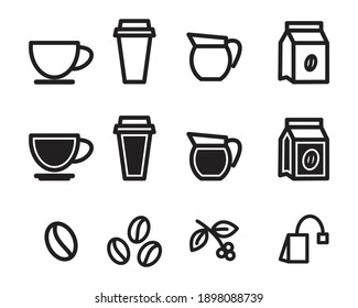 Coffee icon vector flat style trendy