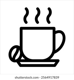 Coffee Icon Vector from Food and Drink Set