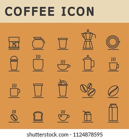 Coffee icon vector. free space for text. wallpaper.