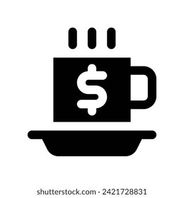 coffee icon. vector glyph icon for your website, mobile, presentation, and logo design.