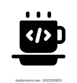 coffee icon. vector glyph icon for your website, mobile, presentation, and logo design.