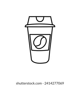 Coffee icon vector. Hot drink illustration sign. Tea symbol or logo.