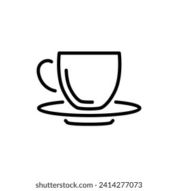 Coffee icon vector. Hot drink illustration sign. Tea symbol or logo.