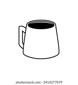Coffee icon vector. Hot drink illustration sign. Tea symbol or logo.