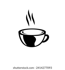 Coffee icon vector. Hot drink illustration sign. Tea symbol or logo.