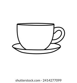 Coffee icon vector. Hot drink illustration sign. Tea symbol or logo.