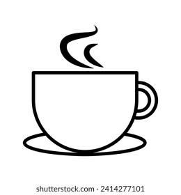 Coffee icon vector. Hot drink illustration sign. Tea symbol or logo.