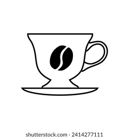Coffee icon vector. Hot drink illustration sign. Tea symbol or logo.