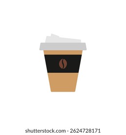 Icono de café. Ilustración vectorial En el fondo.