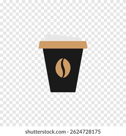Icono de café. Ilustración vectorial En el fondo.