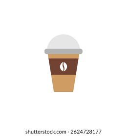 Coffee icon. Vector illustration In the background.