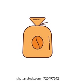Coffee icon vector illustration cafe drink night logo