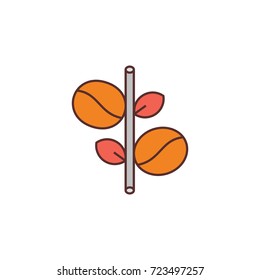 Coffee icon vector illustration cafe drink night logo