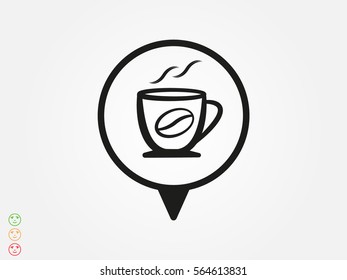 coffee icon, vector illustration eps10