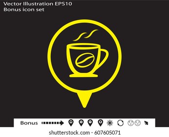 coffee icon, vector illustration eps10