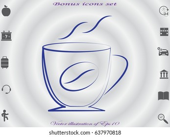 coffee icon, vector illustration eps10