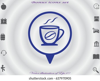 coffee icon, vector illustration eps10