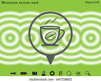 coffee icon, vector illustration eps10
