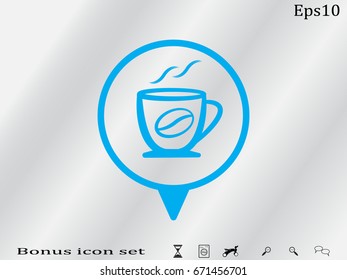 coffee icon, vector illustration eps10