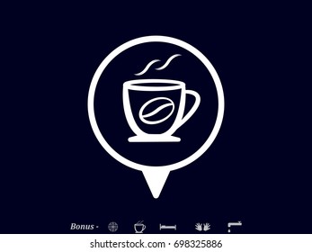 coffee icon, vector illustration eps10