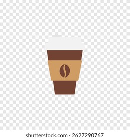Coffee icon. Vector illustration on a transparent background