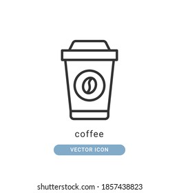 coffee icon vector illustration. coffee icon outline design.
