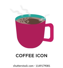 Coffee icon vector isolated on white background for your web and mobile app design, Coffee logo concept