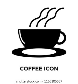 Coffee icon vector isolated on white background, Coffee transparent sign