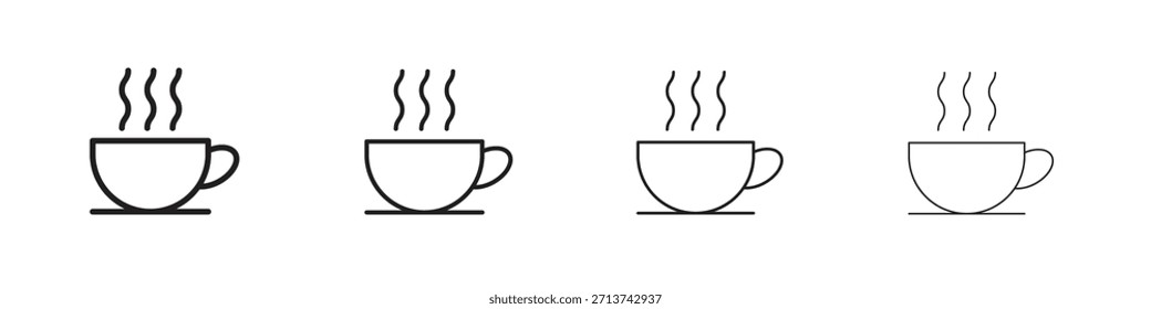 Ícone do café. Pictogramas isolados por vetor.