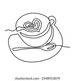 Coffee Icon Vector Line Art Graphic Design Decoration
