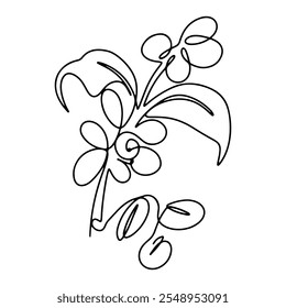 Icono de café Línea de Vector Arte Decoración de Diseño gráfico