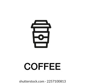 coffee icon vector. Linear style sign for mobile concept and web design. Coffee symbol illustration. Pixel vector graphics - Vector.	