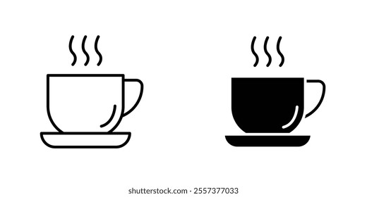 Coffee Icon vector. liner and flat style icons set.