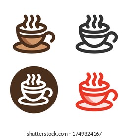 Coffee icon vector logo icon and aroma
