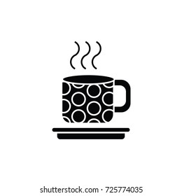 Coffee icon vector logo illustration design drink and hot