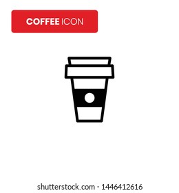 Coffee icon vector on white background