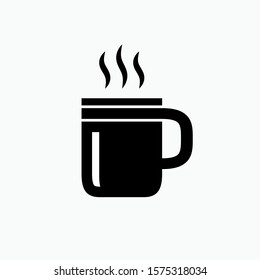 Coffee Icon - Vector, Sign and Symbol in Glyph Style for Design, Presentation, Website or Apps Elements.