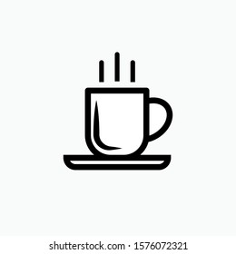 Coffee Icon - Vector, Sign and Symbol in Line Art Style for Design, Presentation, Website or Apps Elements.