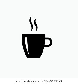 Coffee Icon - Vector, Sign and Symbol in Glyph Style for Design, Presentation, Website or Apps Elements.