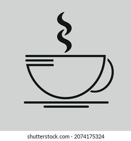 símbolo de símbolo del vector del icono del café para el diseño