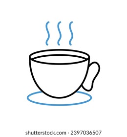 Icono de café ilustración de material vectorial.
