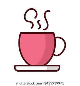 Coffee icon vector stock illustration.