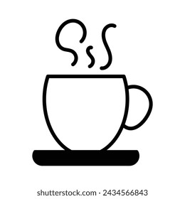 Coffee icon vector stock illustration.