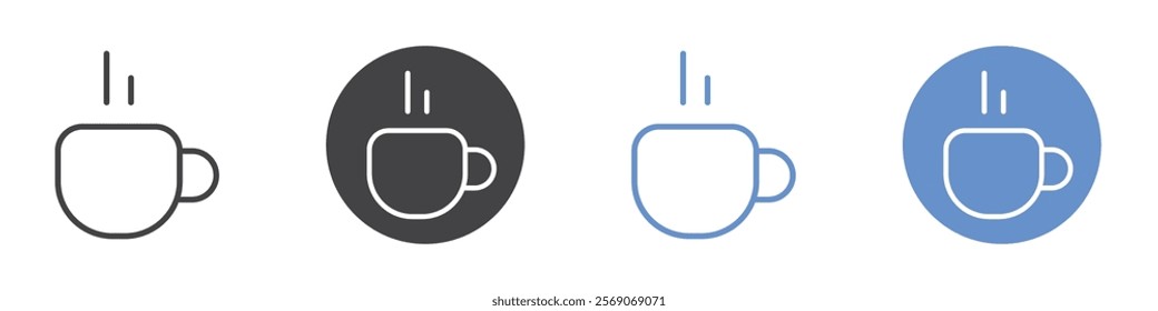 Coffee icon vector symbol outline sign