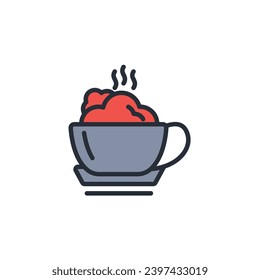 coffee icon. vector.Editable stroke.linear style sign for use web design,logo.Symbol illustration.
