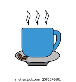 coffee icon with white background vector stock illustration